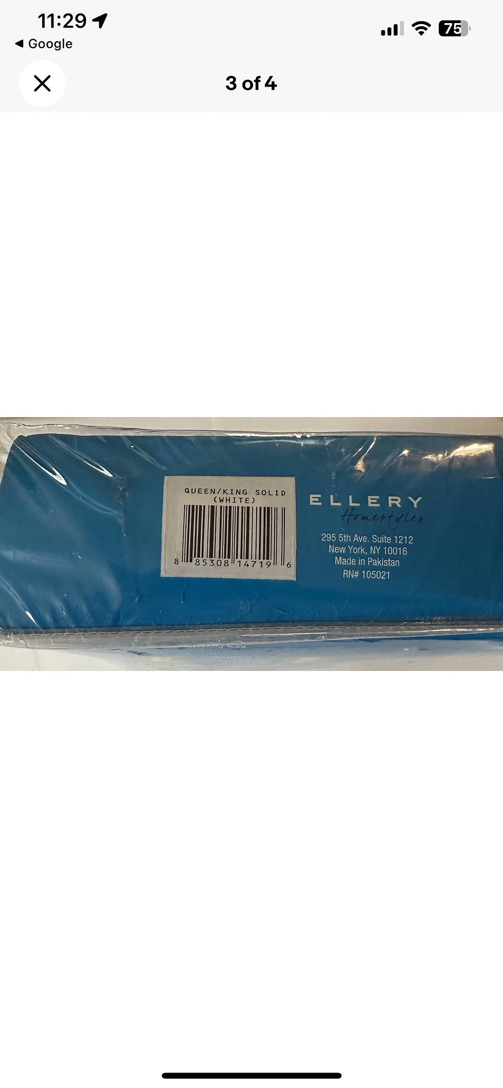 Thumbnail: White Bed Skirt Easy Fit Wrap Around Bed Skirt full twin Size New In package