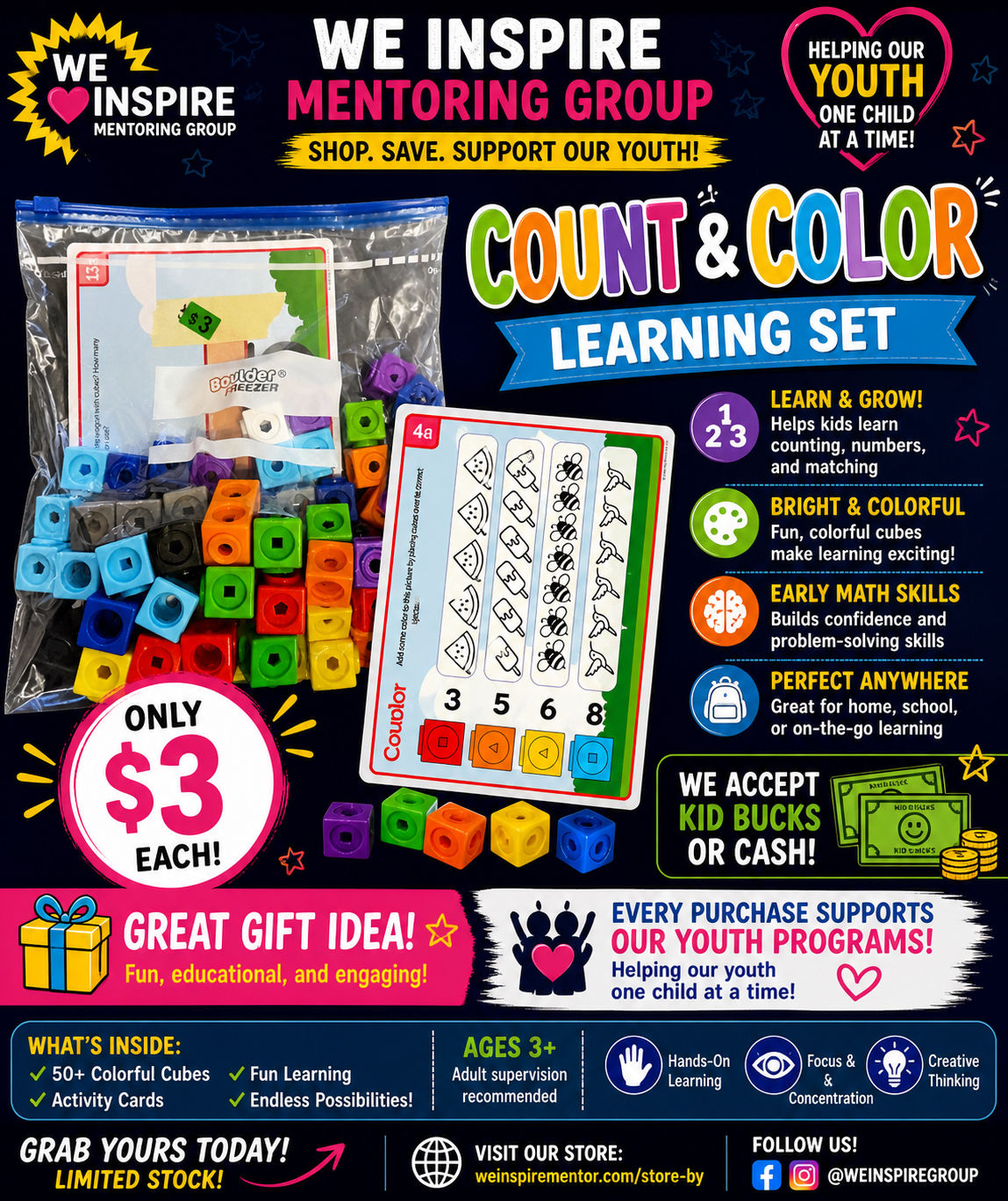 🧠🎨 KIDS COUNT & COLOR LEARNING SET – ONLY $3! 🎨🧠