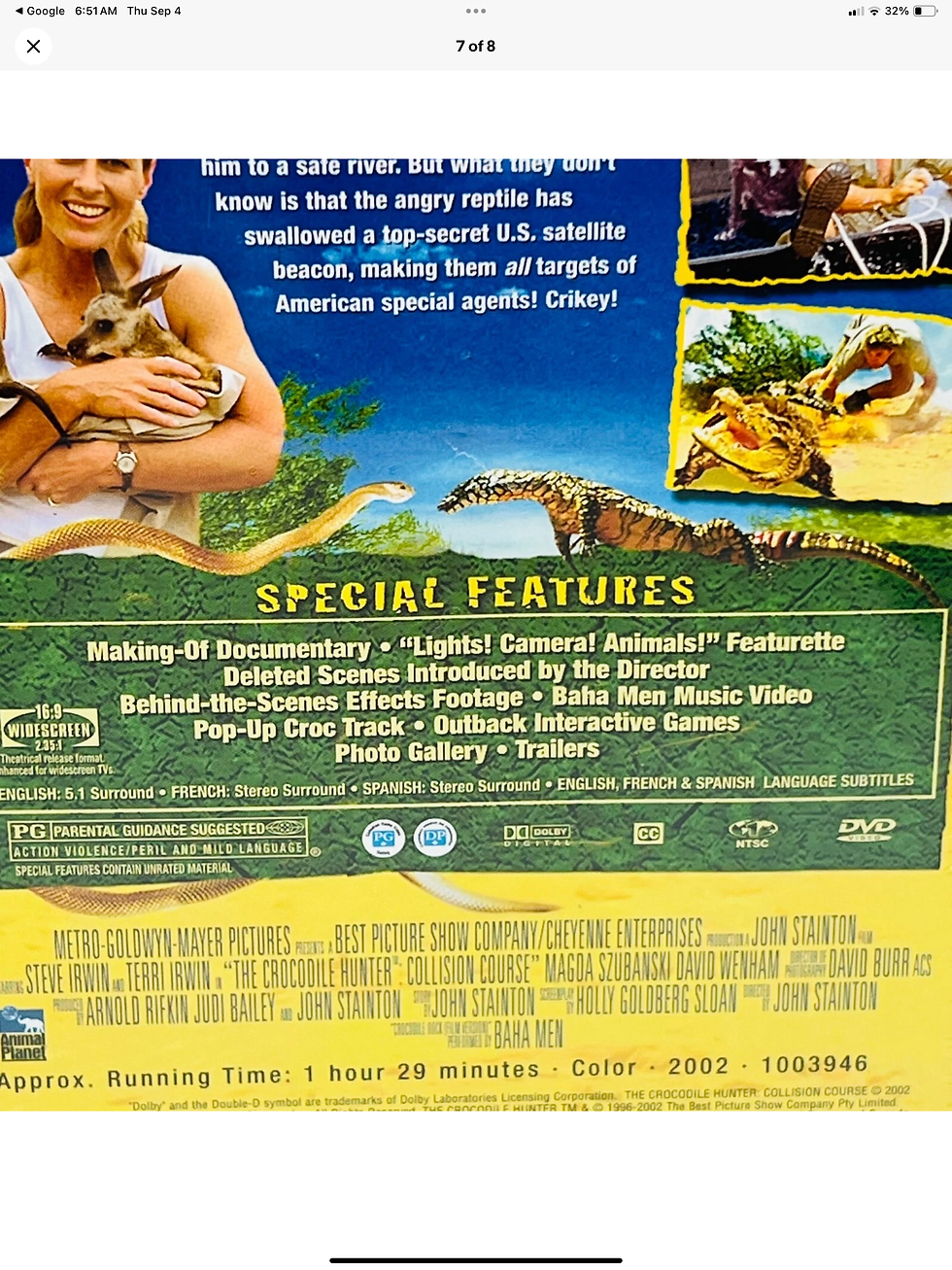 Thumbnail: The Crocodile Hunter Collision Course DVD Special Edition Steve Irwin New Sealry
