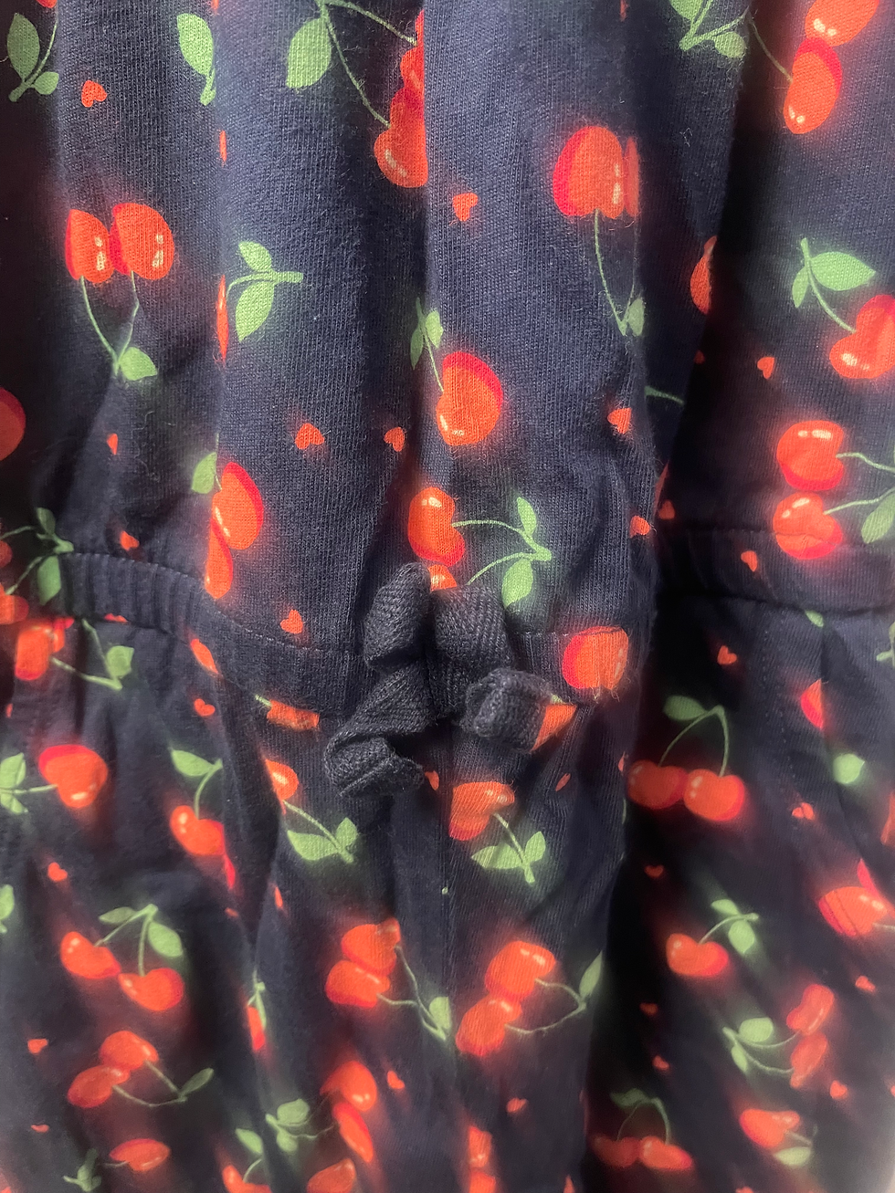 Thumbnail: Cherry Print Girls Jumpsuit – Size 5T – $2.00