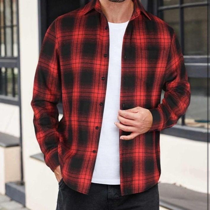 Thumbnail: COOFANDY Men’s Flannel Shirt – Long Sleeve Button Down with Pocket