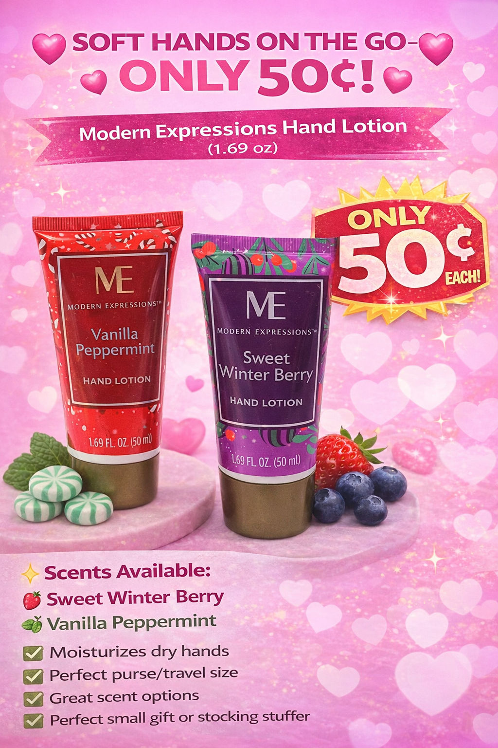 Modern Expressions Hand Lotion (1.69 oz) – Travel Size Moisturizer