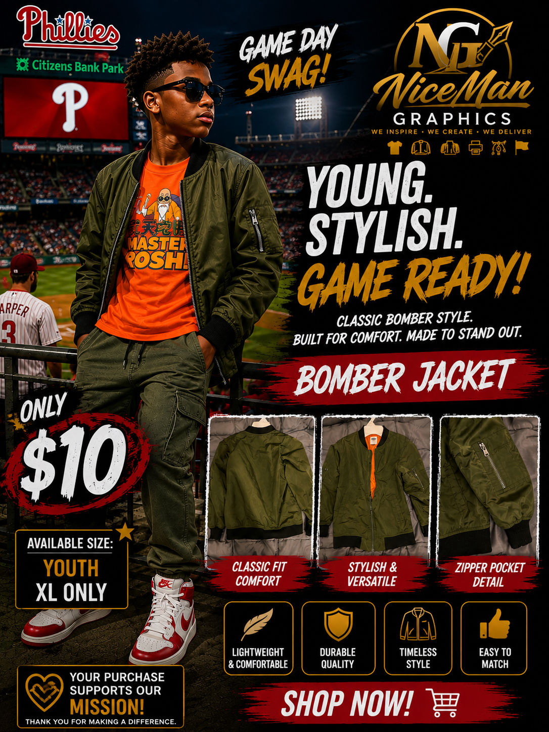 Youth XL Old Navy Bomber Jacket