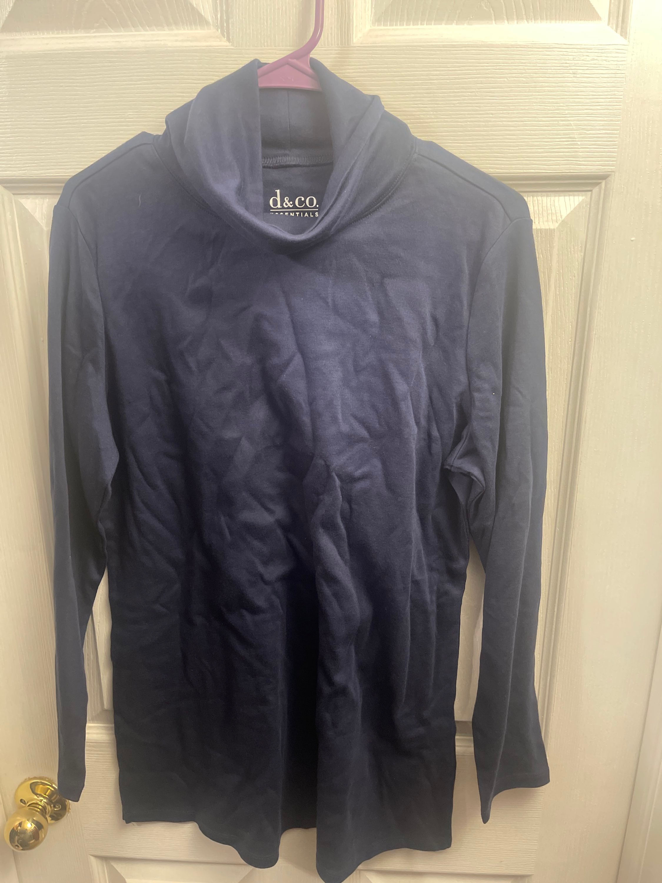 Denim & Co. Essentials Regular Heavenly Jersey navy blue 
