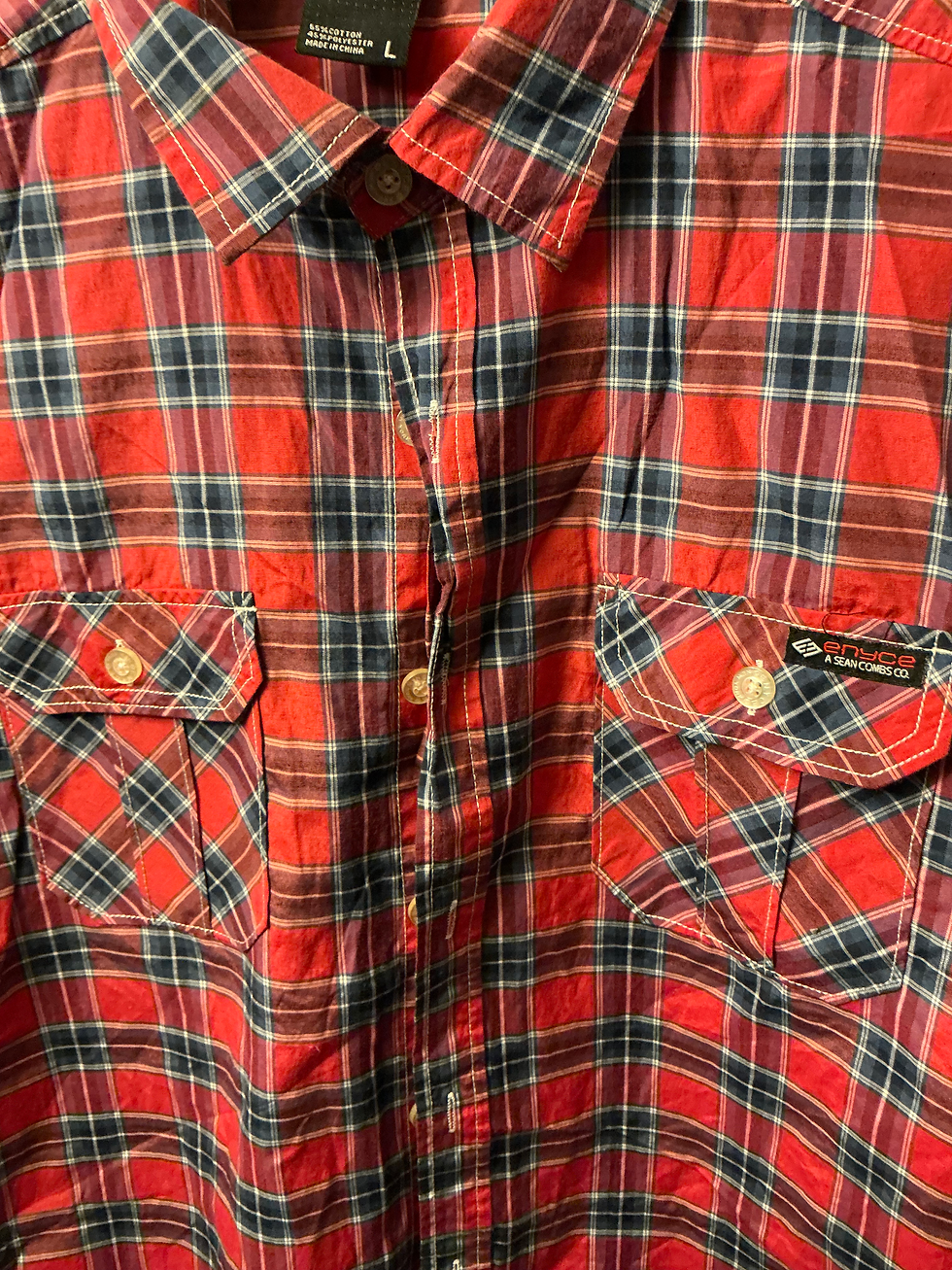 Thumbnail: Enyce plaid button up shirt large