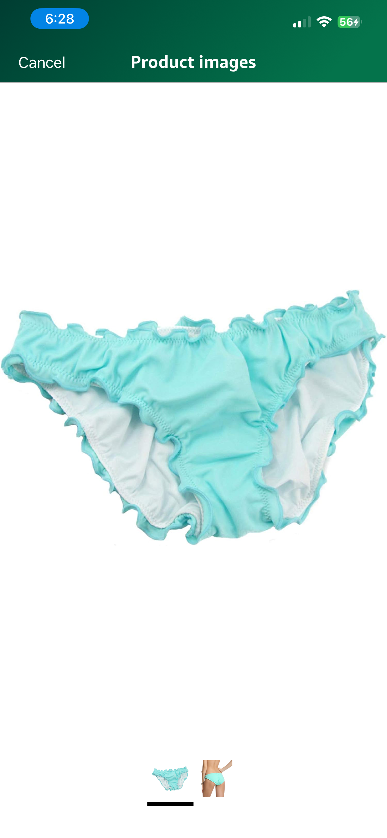 Women's Ruffle Wavy Bikini Bottom Low Rise Ruched Back Hipster Allure Swimsuit