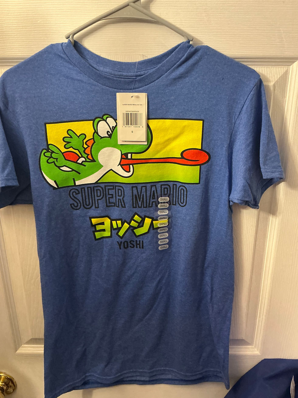 Thumbnail: Super Mario Yoshi Graphic T-Shirt (Men’s Small) – Blue