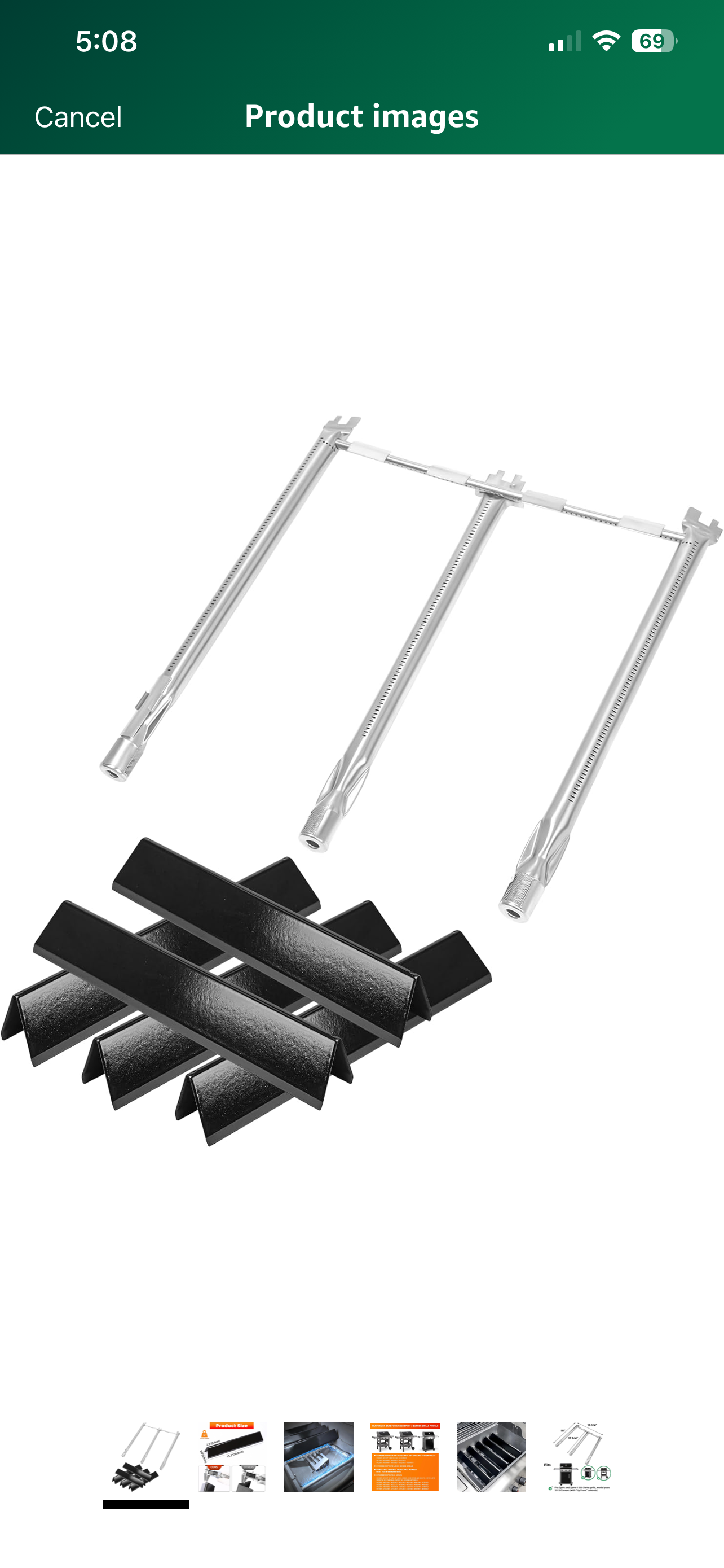Uniflasy Spirit e310 7636 Flavorizer Bars 15.3" & 69787 Grill Burner 18" for Web