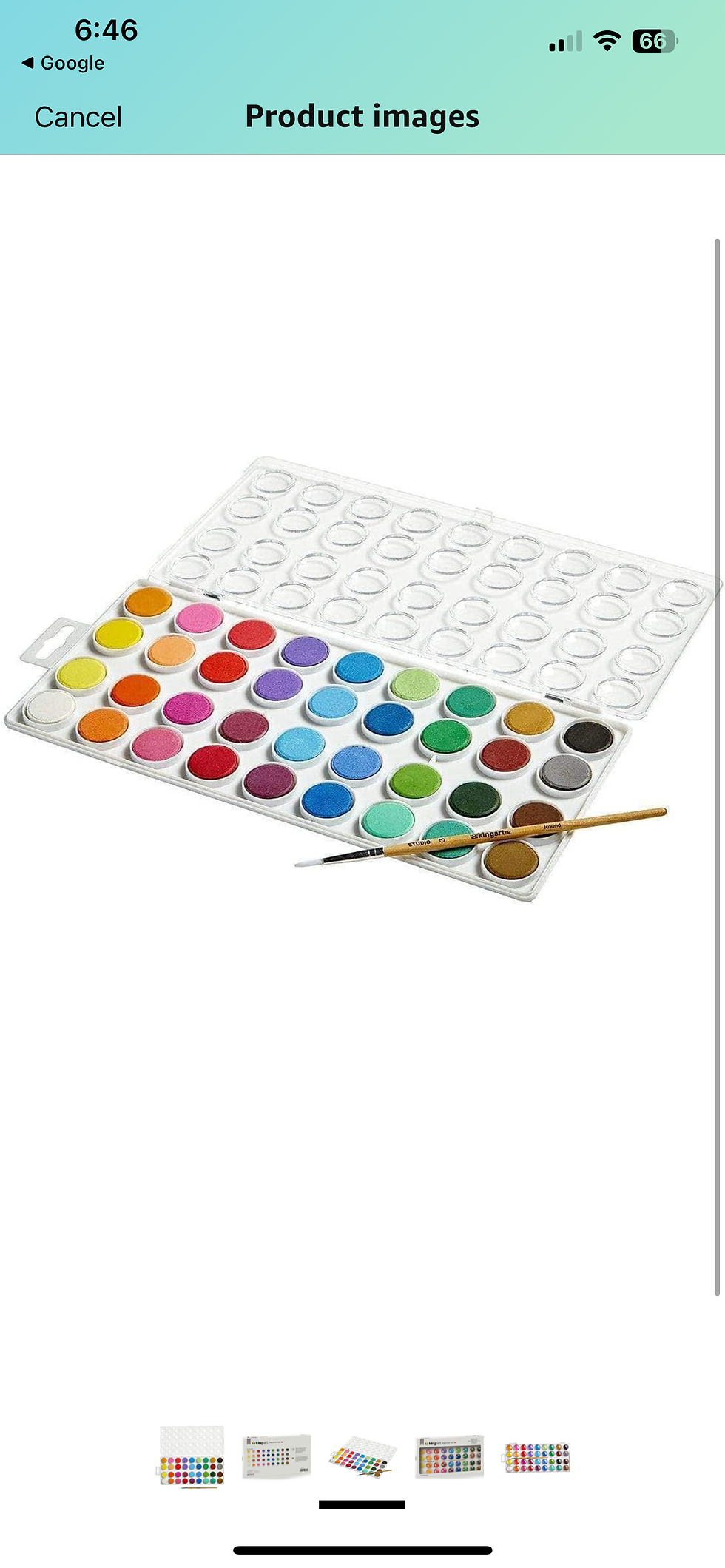 Thumbnail: KINGART 511-36 W/Brush, Set of 36 Watercolor Paint Set, Assorted 36 Piece 