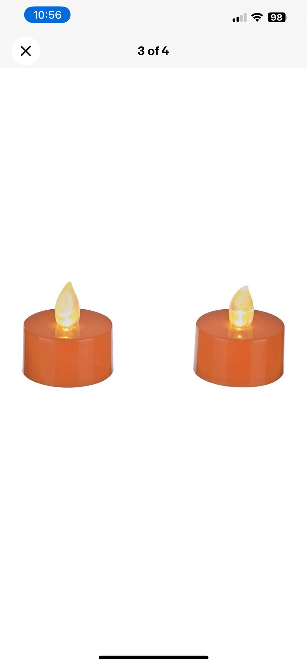 Thumbnail: Happy Halloween LED Pack of 2 Tea Lights - Flameless - Orange - NEW
