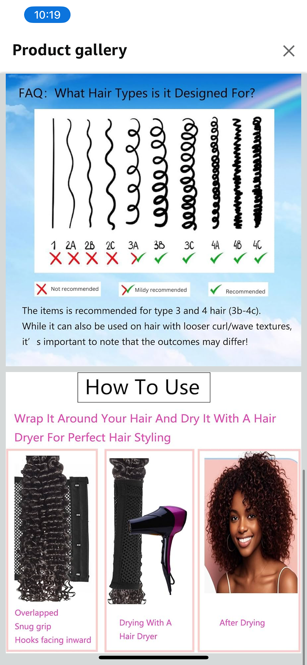 Thumbnail: Hair Stretcher Lengthening Net for Curly Prevent Shrinkage Lock Hair Stretcher L