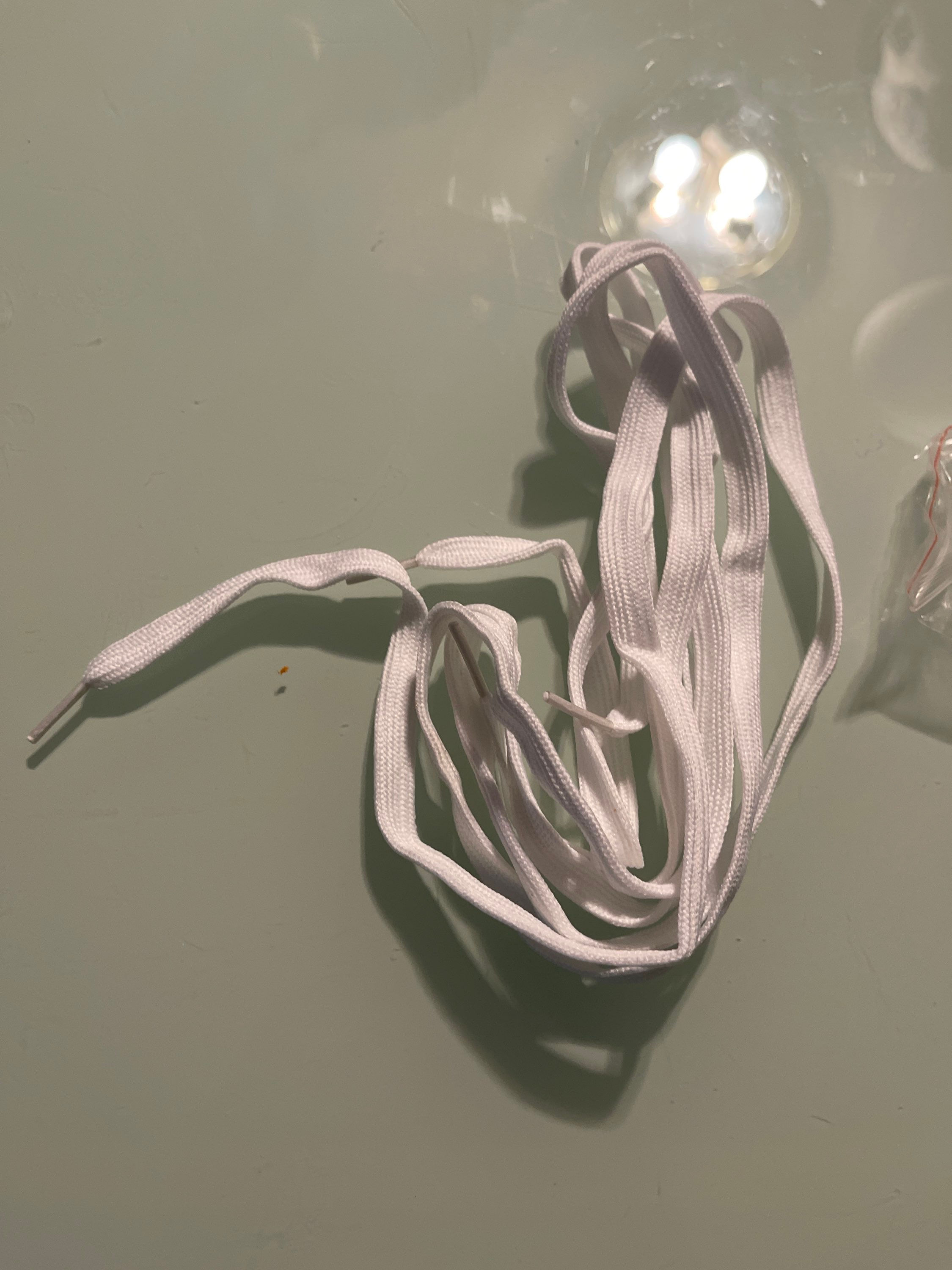 White shoe string 