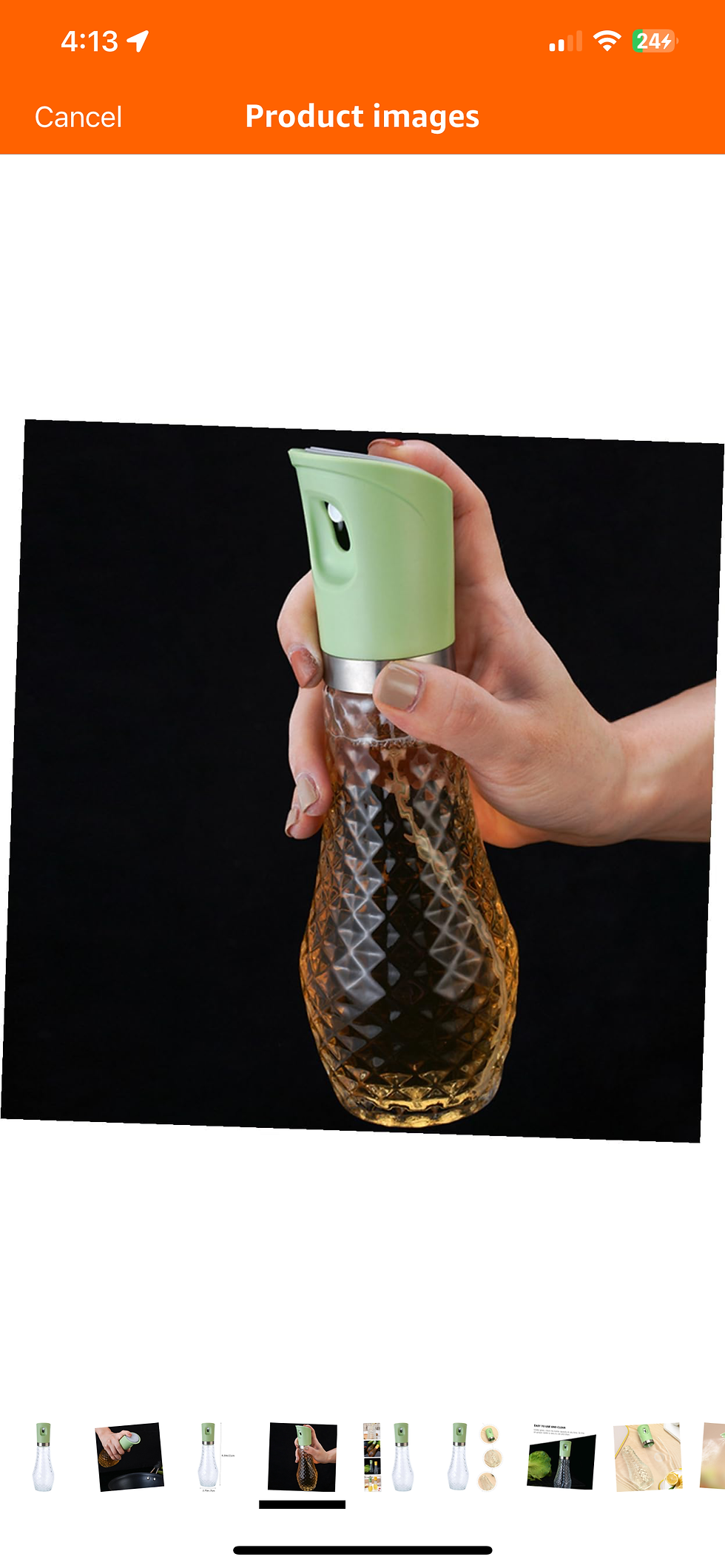 Thumbnail: Uonlytech Glass Oil Spray Bottle Stainless Steel Kitchen Oil Dispenser for Cooki