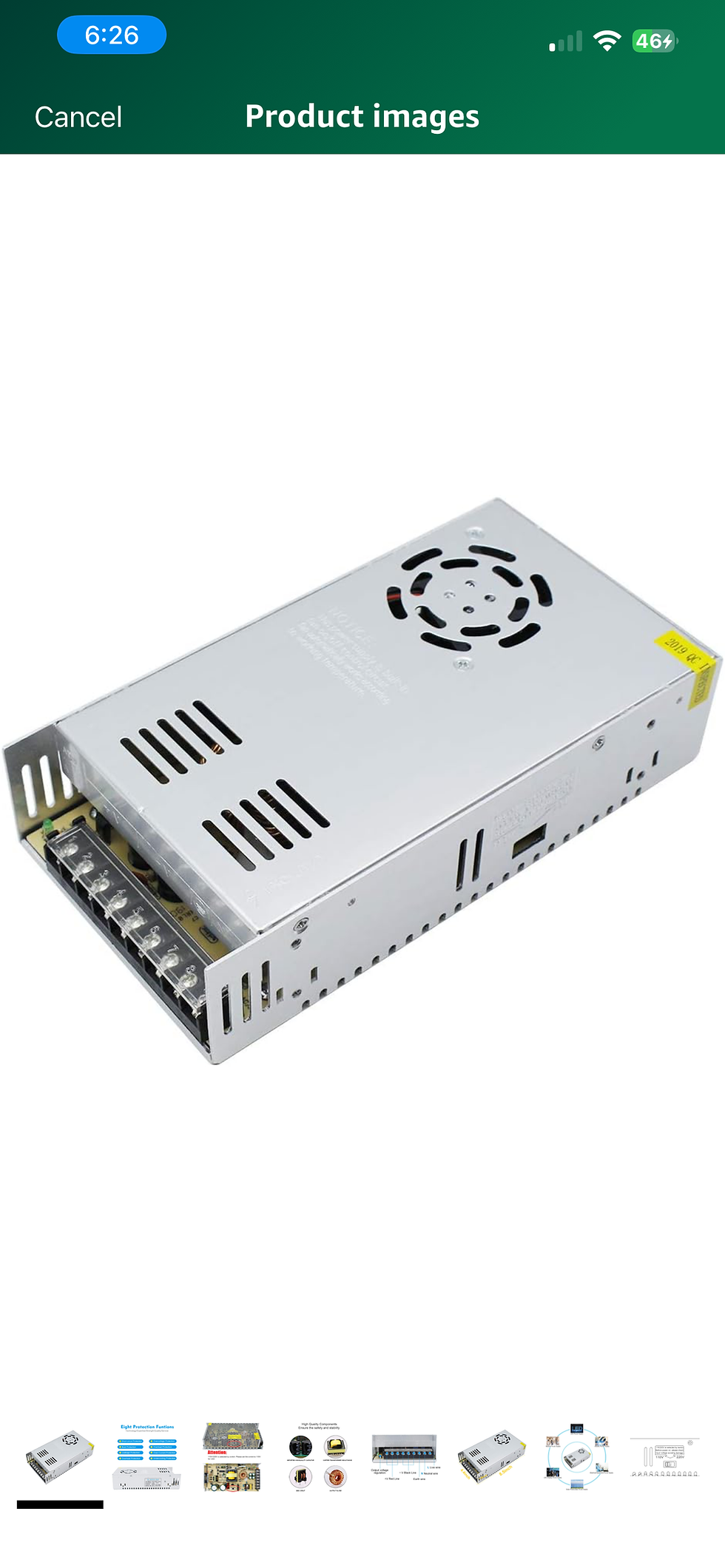 Thumbnail: inShareplus 24V 16.5A 400W Universal Regulated Switching Power Supply, 100-240V 