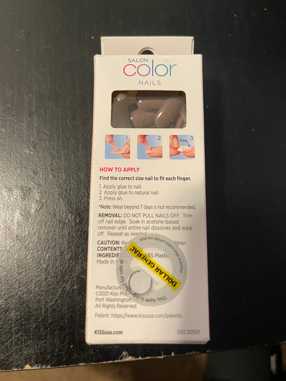 Thumbnail: Kiss salon color nails  dark purple 