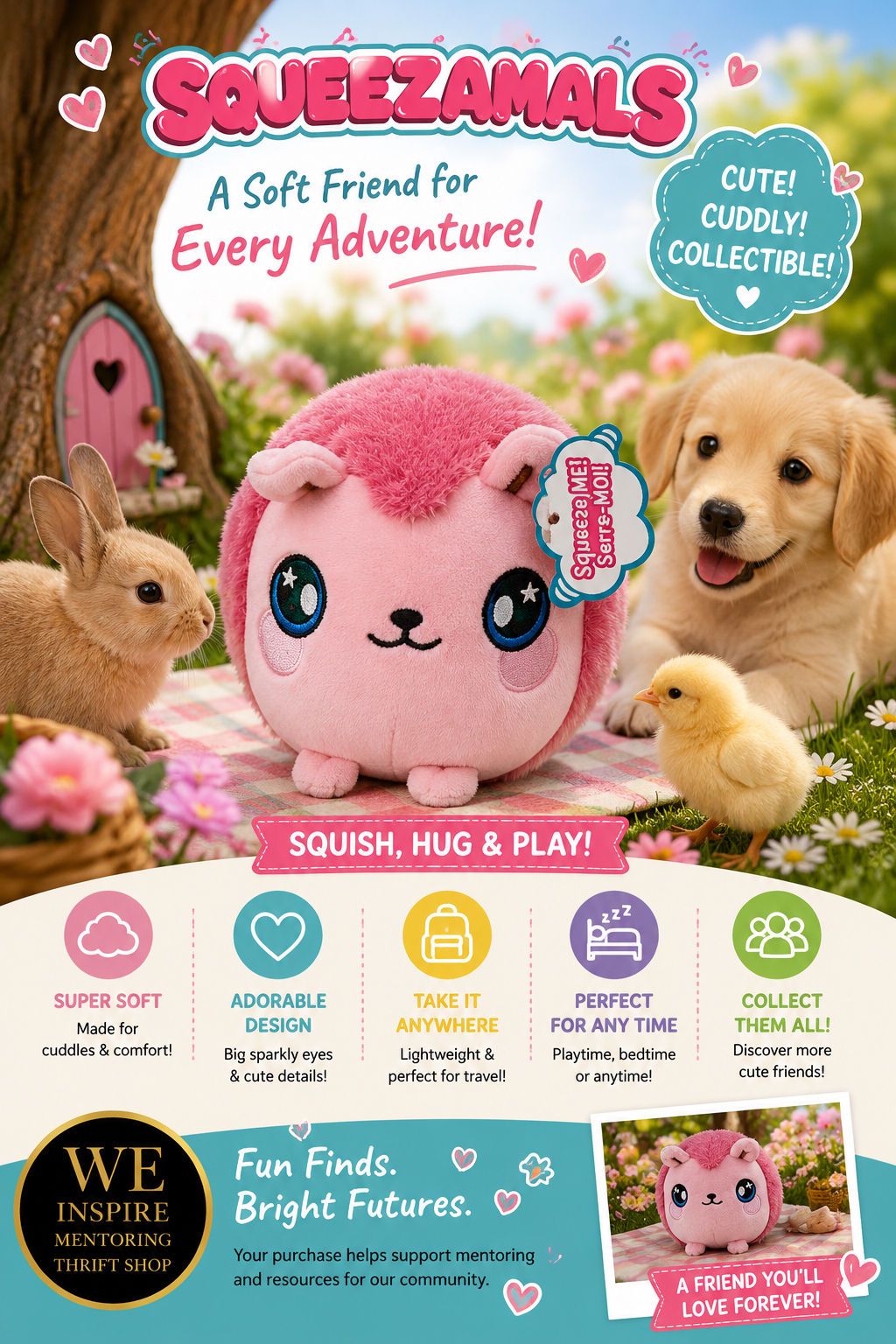 Squeezamals Plush Toy – Super Soft Collectible Friend