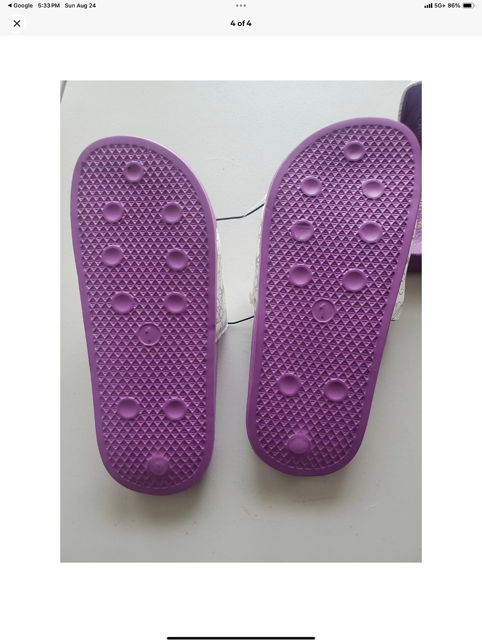 Thumbnail: Toddler Girls Shoe Size 12 Afro Unicorn Foam Slides Brand New