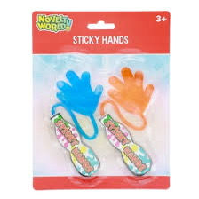NEW 2 Piece NOVELTY WORLD Sticky Hands open but new 