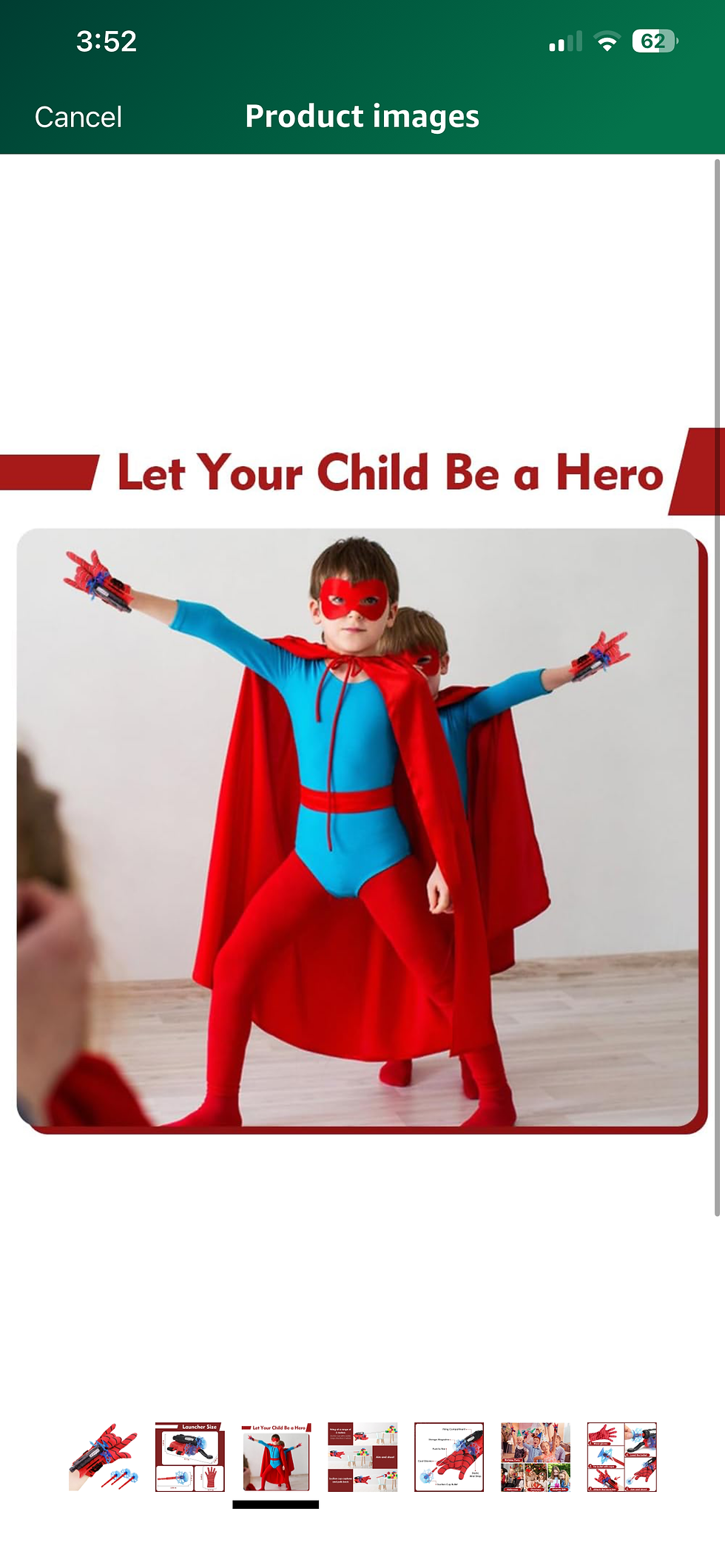 Thumbnail: Spider Web Shooter with Gloves, Wrist Launcher Costume Toy, Superheroes Cosplay 