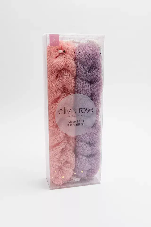 Olivia Rose Mesh Back Scrubber Set