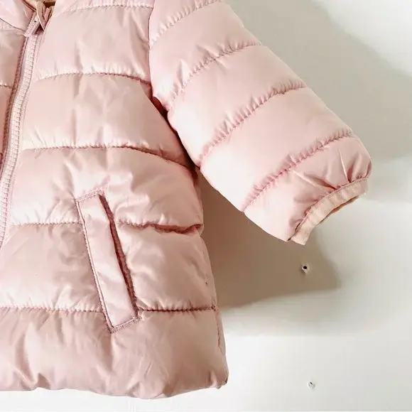 Thumbnail: Old Navy Light Pink Puffer Hooded Jacket