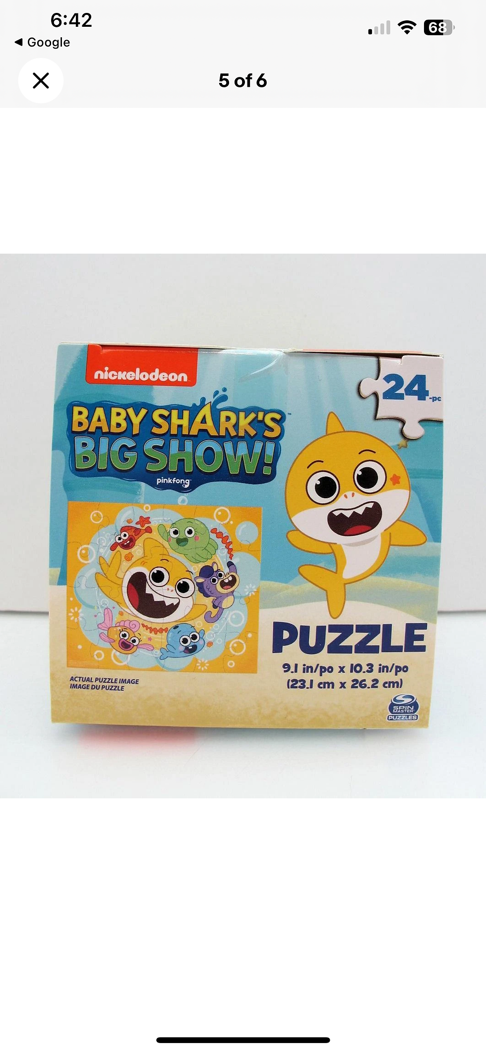 Thumbnail: Nickelodeon Baby Shark's Big Show Pinkfong 24-piece Puzzle