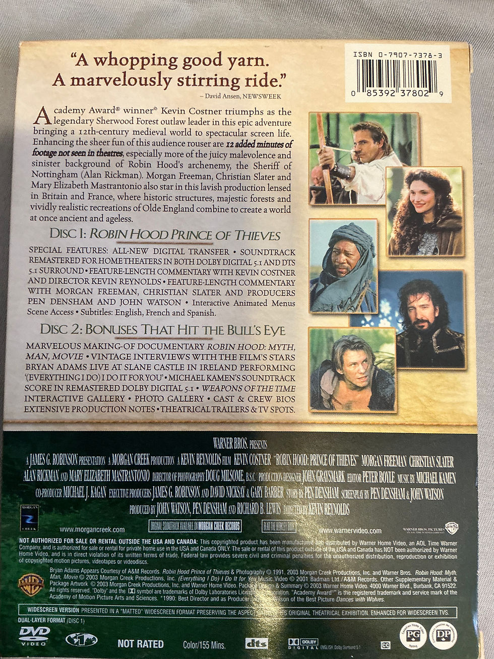 Thumbnail: Robin Hood: Prince of Thieves (Extended Version DVD) – $1.00