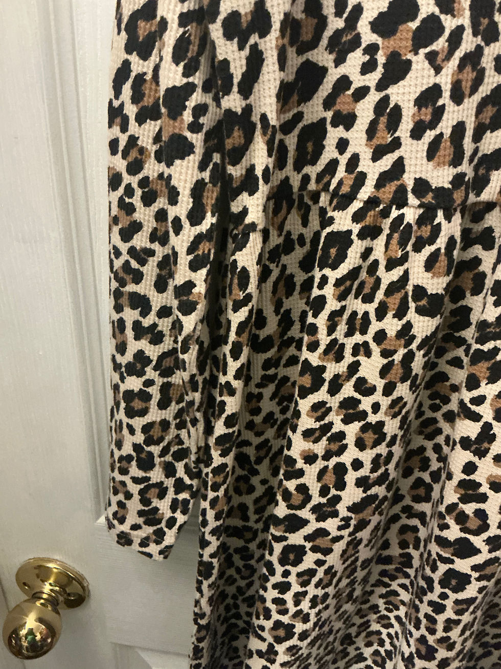 Thumbnail: Women’s Leopard Print Long Sleeve Dress – Size 2XL (16)