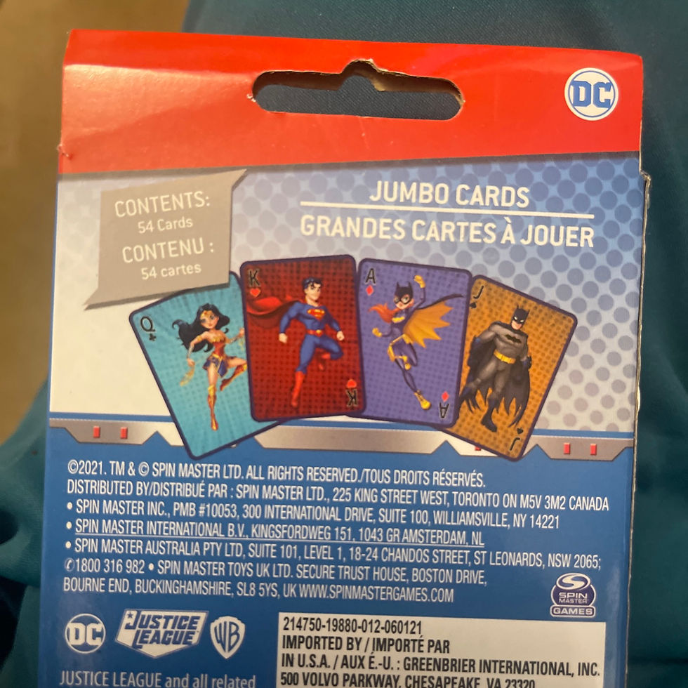 Thumbnail: ⭐ DC Comics Justice League 54 Jumbo Playing Cards Deck - NEW - 2021 Spinmaster 