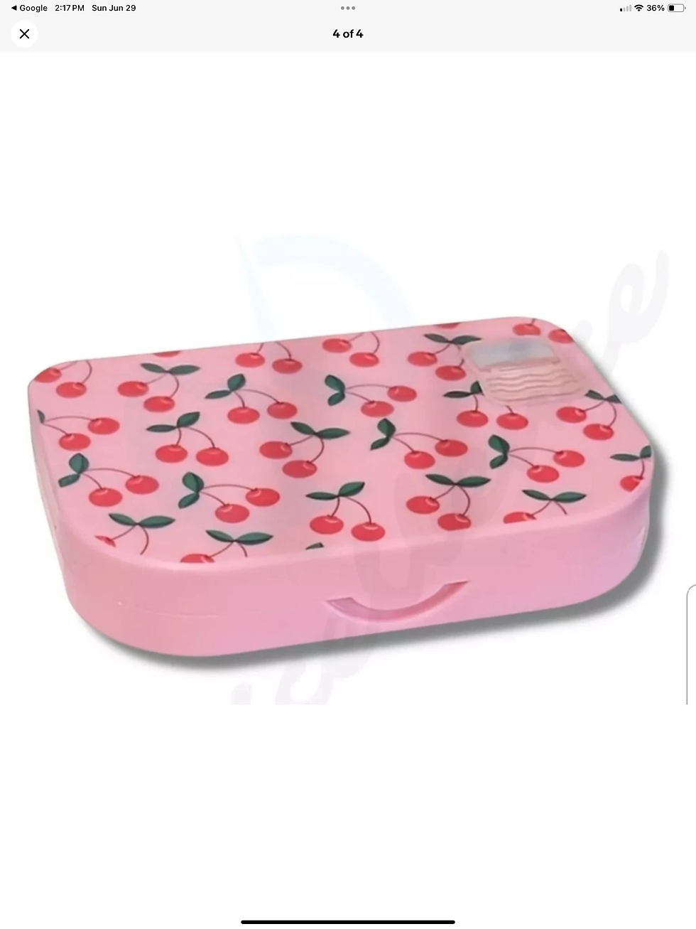 Thumbnail: Eyelash Case w/Mirror Holds 3 Pairs Eyelashes Compact Sassy + Chic Pink Cherry