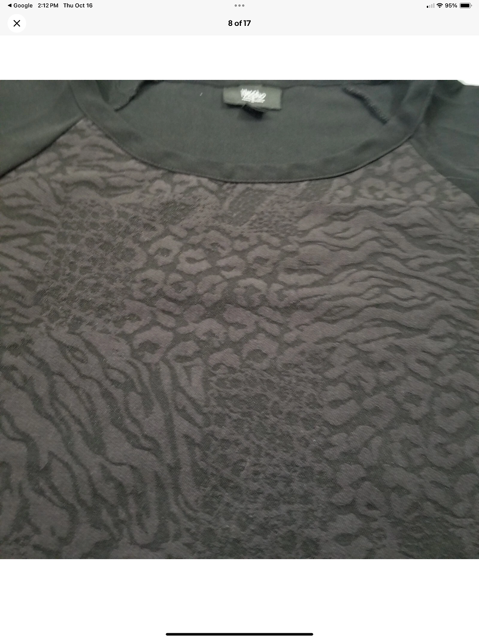 Thumbnail: Mossimo Shirt Womens Small Black Short Sleeve Round Hem Long Ragland Ladies Top