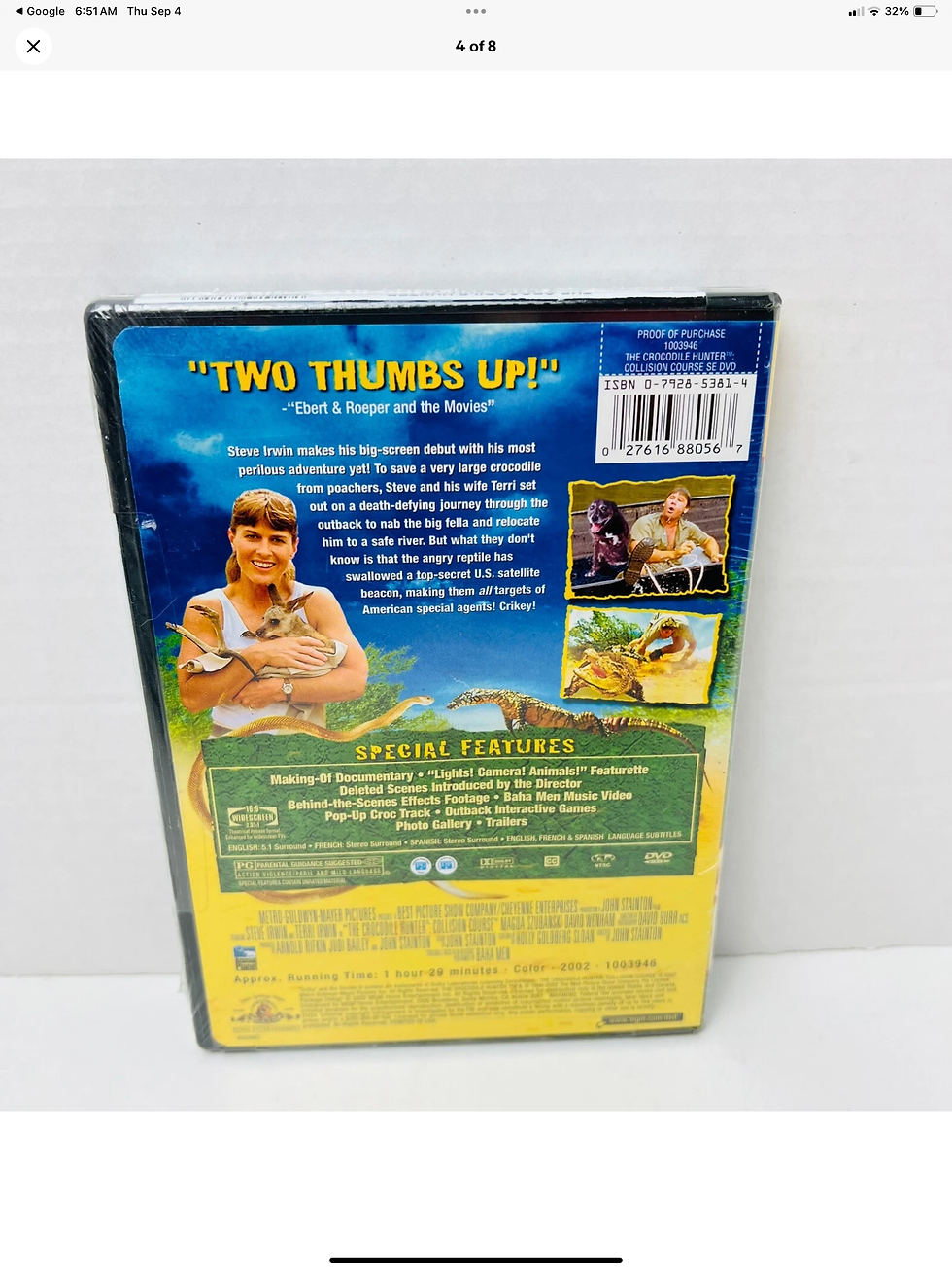 Thumbnail: The Crocodile Hunter Collision Course DVD Special Edition Steve Irwin New Sealry