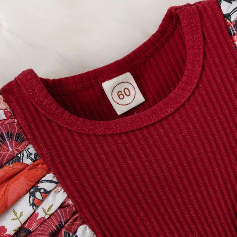 Miniatura: Vestido de Verão para Bebê Menina com Laço – Macacão Listrado de Algodão,