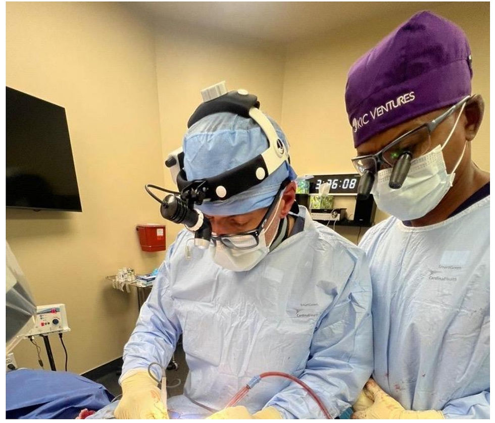 Surgeons performing LESS spine surgery following the LESS Philosophy.