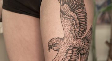 Fine line botanical tattoo by Nadadora Tattoo in Nelson NZ