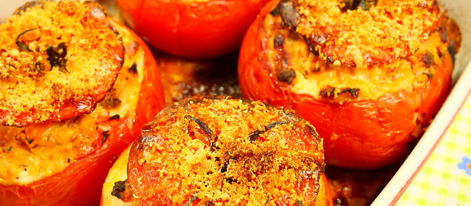 Tomates farcies au poulet et mozzarella