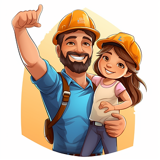 sturdysocial_Dad_and_young_daughter_construction_cartoon_logo_h_10ef7fc6-5694-4953-904b-3a