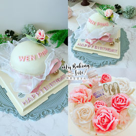 Simply Romantic Knock Knock Surprise Birthday Cake