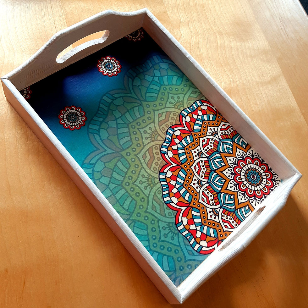 Thumbnail: Mandala tray and coasters set