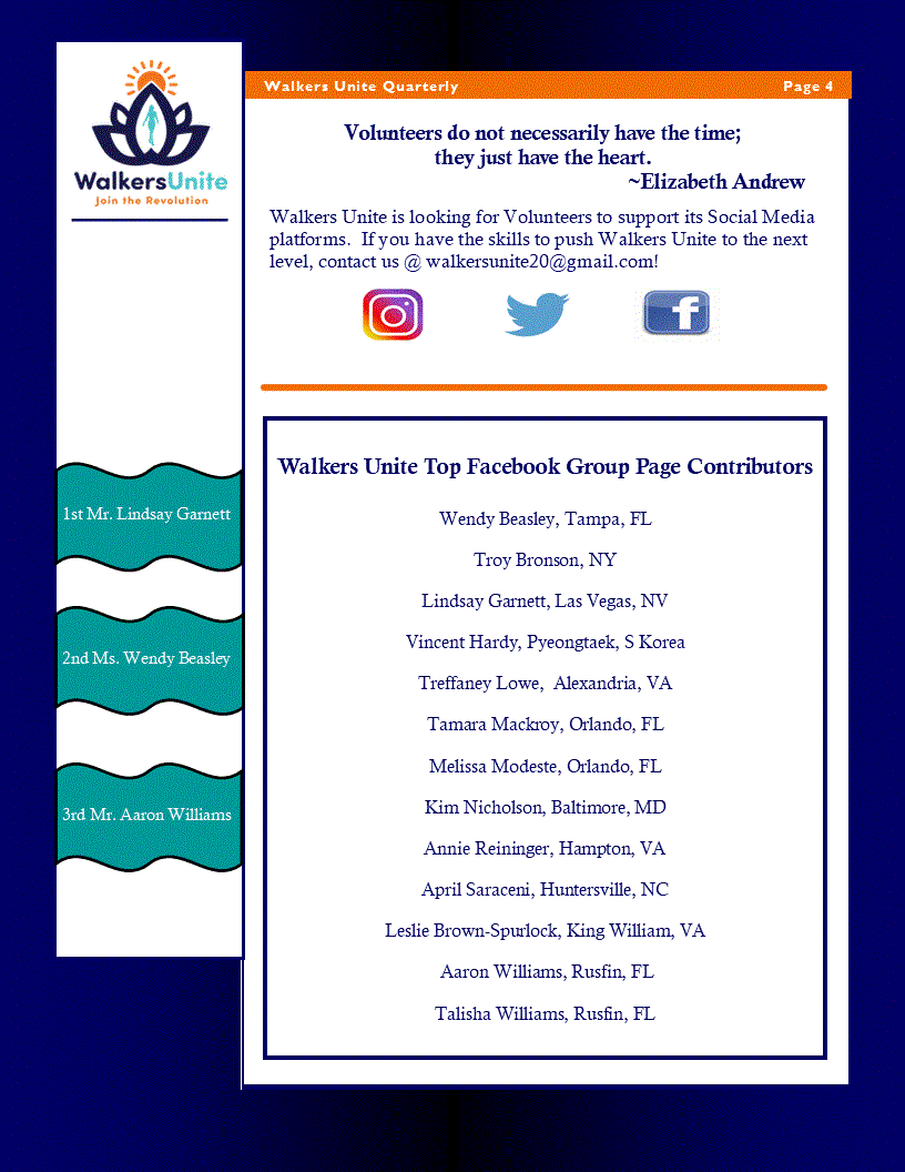 Walkers Unite Quarterly