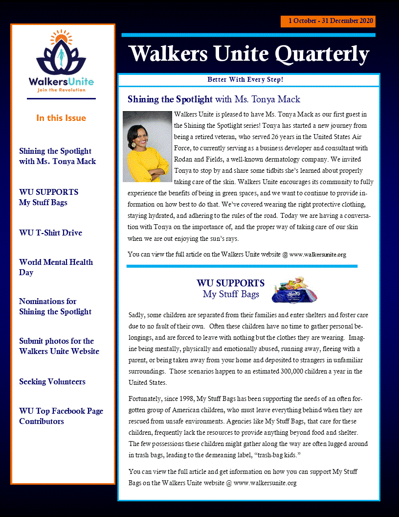 Walkers Unite Quarterly