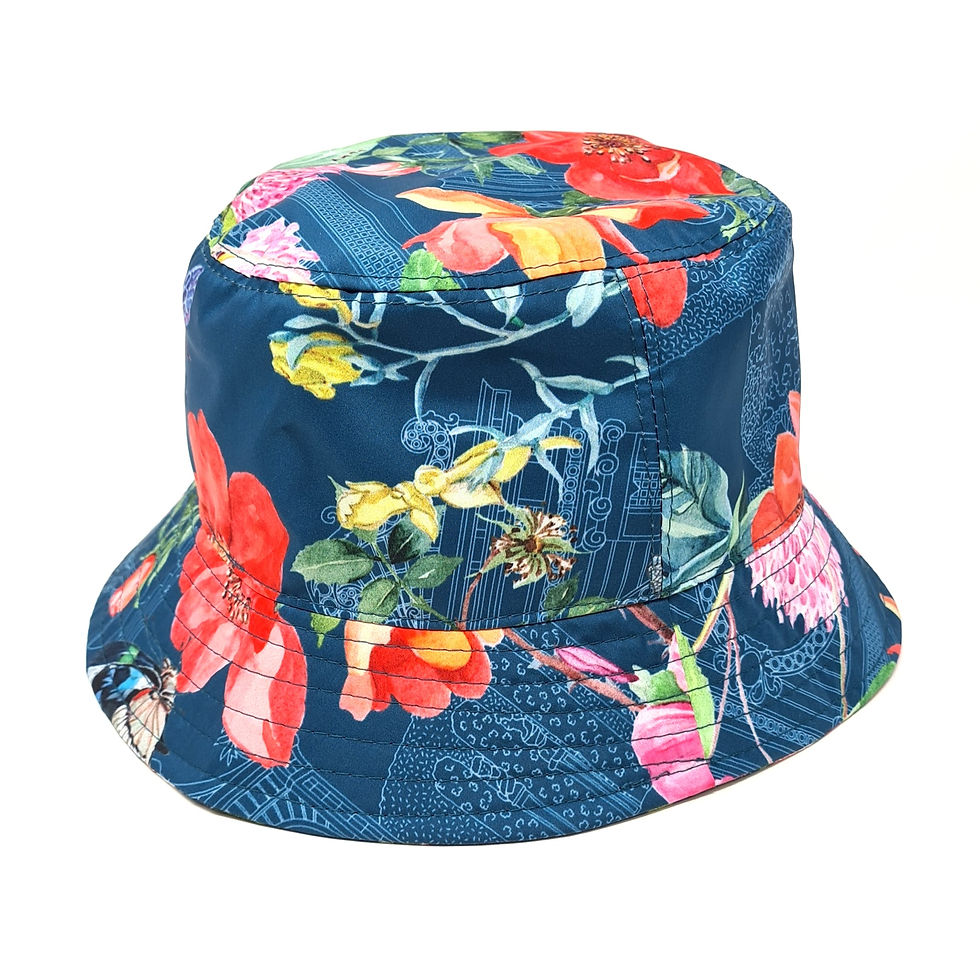 cappellino impermeabile floreale