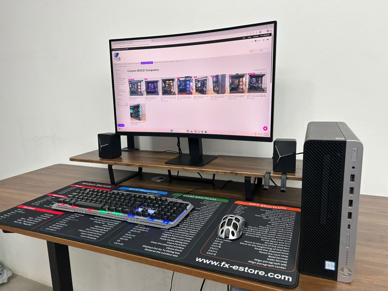 Office Combo - HP ProDesk 600 G4 i5-8500@3.0GHz & LG 27" Curved Monitor