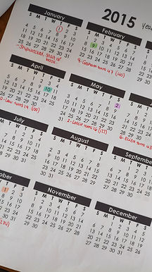 planning ADOTI on a calendar