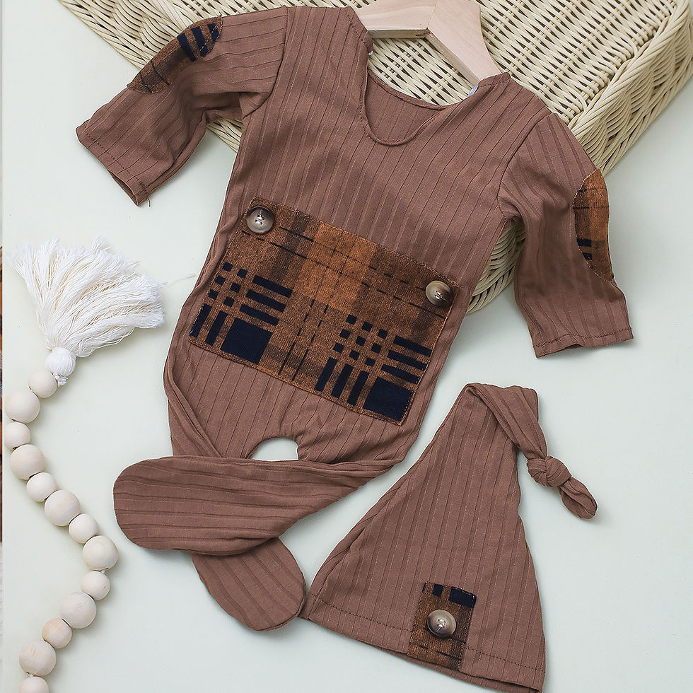 Miniatura: Ylsteed Newborn Shooting Outfit Photography Outfit Baby Boy Patchwork Jumpsuit