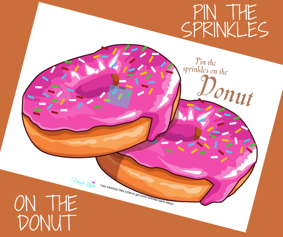 free printable donut birthday party games for kids