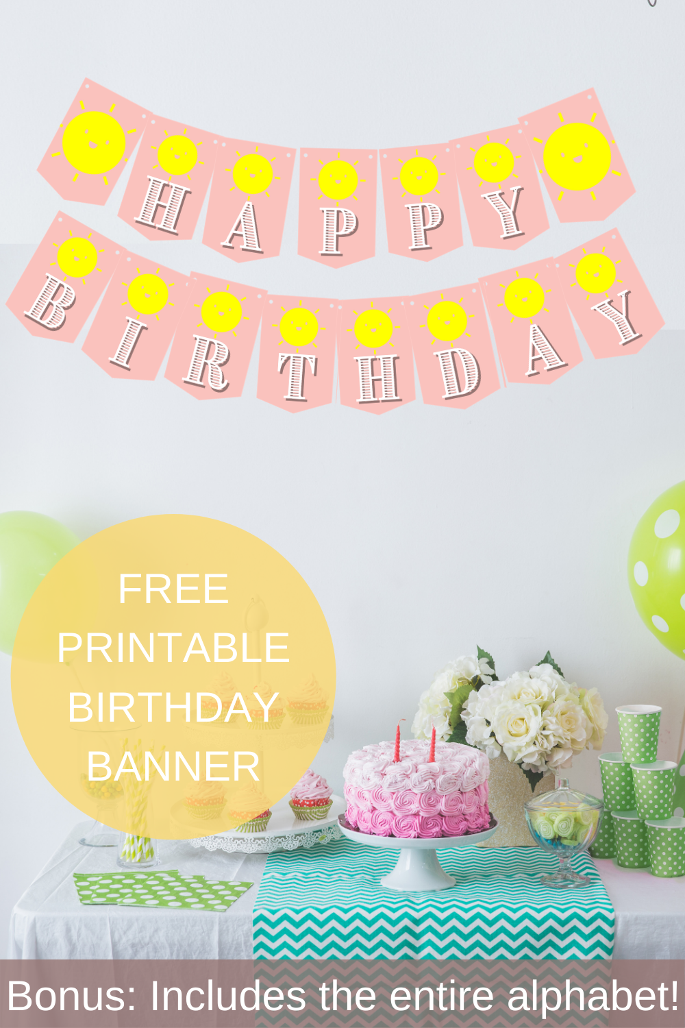 first birthday party sunshine banner for a little girl