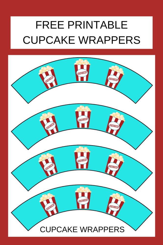 Popcorn Cupcake Wrappers Printable Free Printable Word Searches