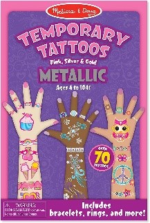 easter basket filler ideas, metallic temporary tattoos
