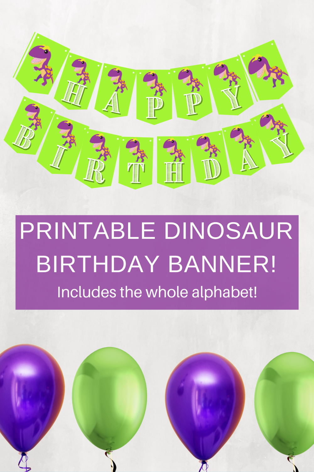 Free birthday party decorations for a dinosaur birthday party